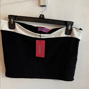 Black  and White Tube Top large